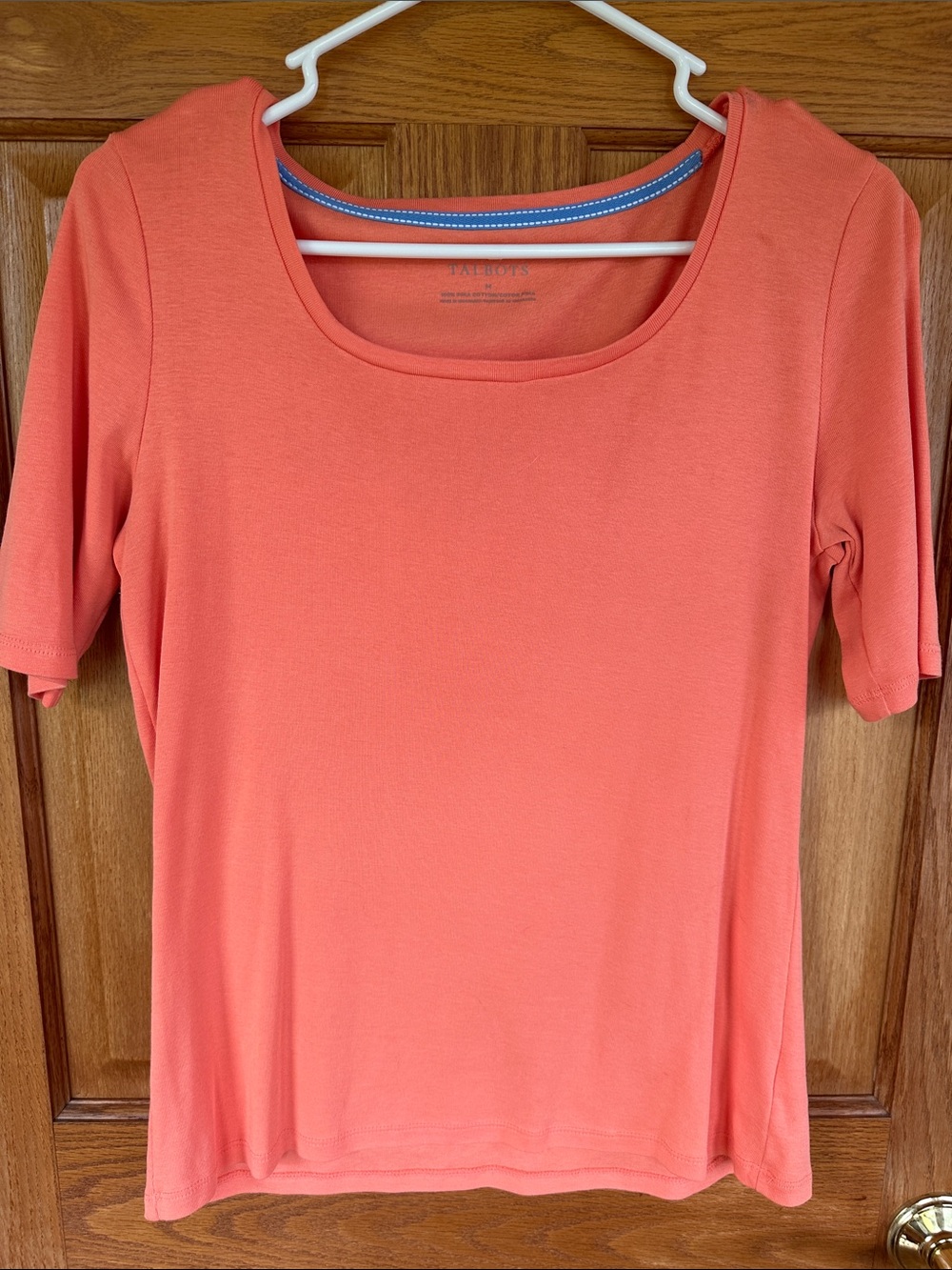 Talbots Peach Scoop Neck Tshirt